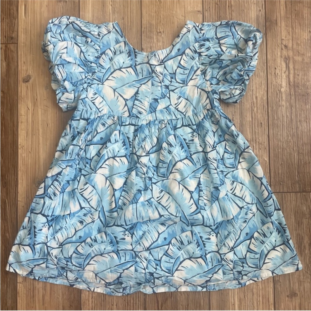 Janie and Jack • Palm Leaf Bubble Sleeve dress